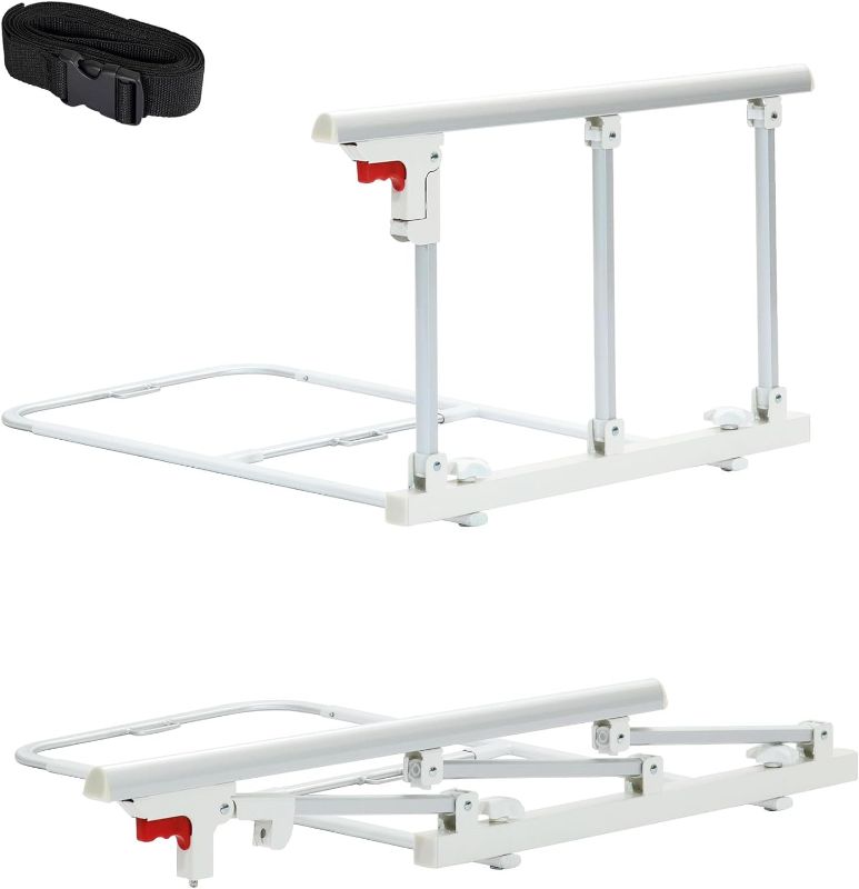 Photo 1 of ELENKER Bed Safety Rail, Folding Bed Assist Handle Adjustable Medical Hospital Assistive Devices Bed Railing for Elderly Seniors Adults,28.5"x16.3"
