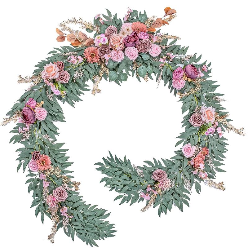 Photo 1 of 9FT Wedding Arch Flower Garland, Handmade Wedding Table Decorations,Head Table Floral Decor for West Styles Wedding Ceremony
