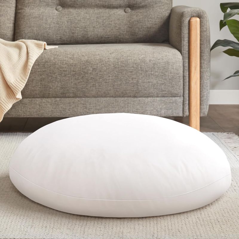 Photo 1 of Codi Round Floor Pillow Insert, Large Thick Meditation Cushion, Circular Seating Cushions and Pouf Inserts, 32 Inch, Memory Foam Added (Advanced)
