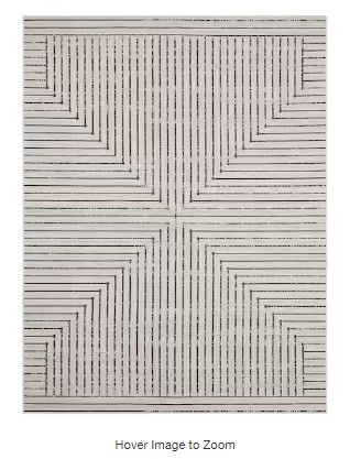 Photo 1 of 
Hampton Bay
Avondale Beige 7 ft. x 9 ft. Striped Indoor/Outdoor Area Rug