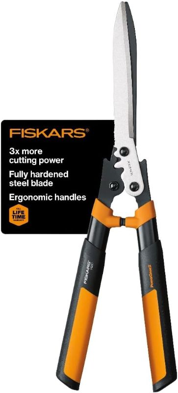 Photo 1 of 
Fiskars 23-Inch Hedge Shears, Bush Trimmer with PowerGear2 Design That Provides 3X More Power on Every Cut, SoftGrip handles with Shock-Absorbing Bumpers