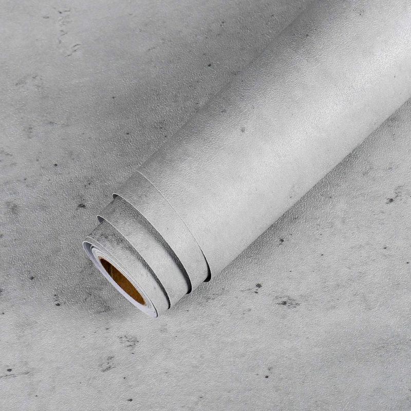 Photo 1 of 
LaCheery Extra Thick Stained Concrete Wallpaper Peel and Stick Plain Grey Cement Contact Paper Vinyl Concrete Wall Paper Roll for Bedroom Wall Kitchen...