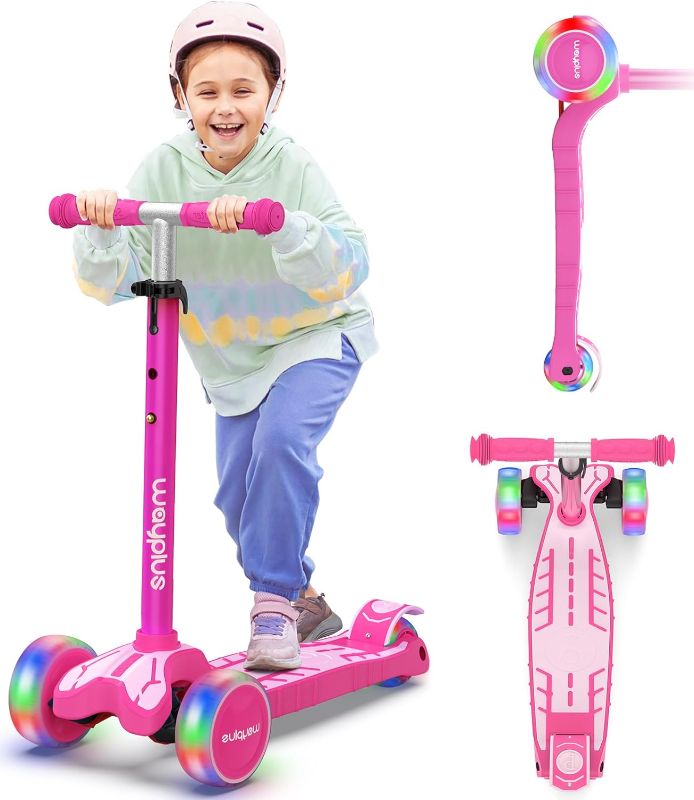 Photo 1 of 
WAYPLUS 3 Wheel Scooter for Kids Ages 3+, 25mm Extra Thick Deck & Light Up Wheels for Kids Ages 3-5, 5-7. 4 Levels Adjustable Heights, Three Wheel...