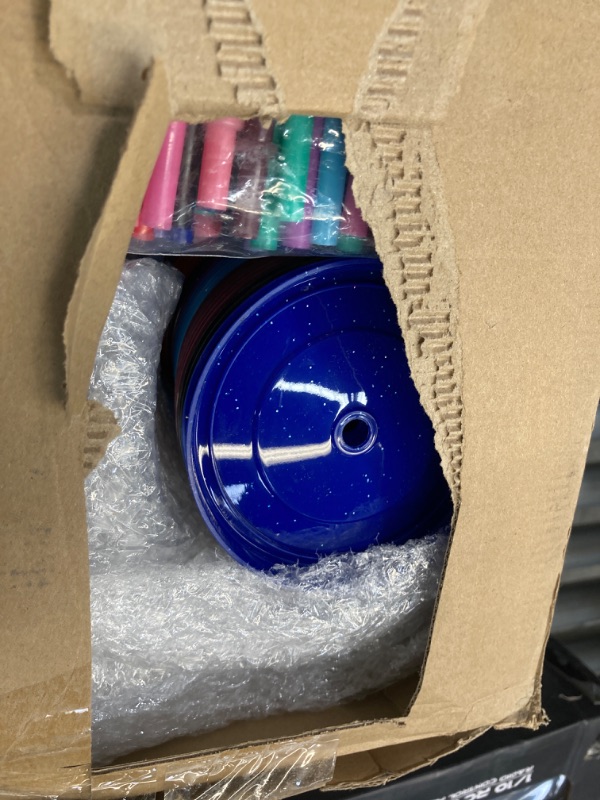 Photo 1 of 100 Pack Thank You Gifts You Are Awesome Coffee Mug 24 oz Plastic Tumblers with Lids and Straw Inspirational Reusable Tumblers Appreciation Gift for Coworker Teacher Colleague Employee (Cute Color) 100 Cute Color