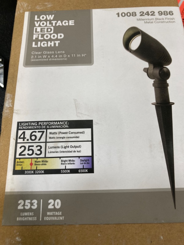 Photo 1 of Low Voltage Millennium Black Hardwired Integrated LED Outdoor Landscape Flood Light with Adjustable Lamp Head