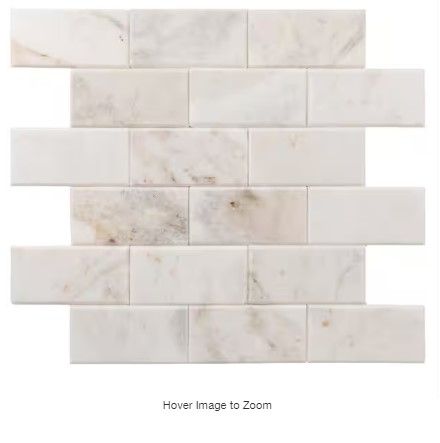 Photo 1 of Daltile
Xpress Mosaix Peel 'N Stick Daphne White Polished 14 in. x 12 in. Marble Brick Joint Mosaic Tile (11.64 sq. ft./Case)