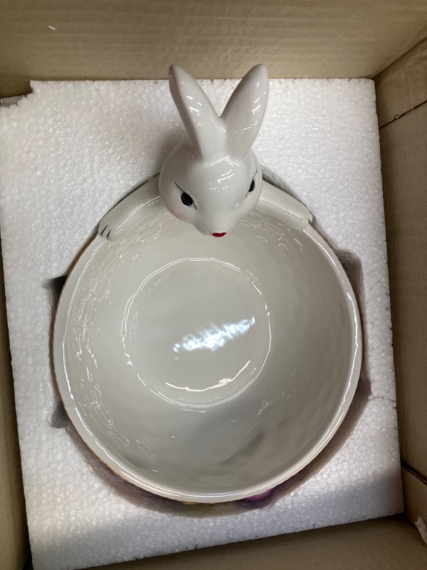 Photo 2 of *** Picture is for reference. Easter Bunny Candy Dish, Rabbit Bunny Easter Decor Figurines Candy Bowl Snack Serving Bowl Decorative Dessert Bowl Nut Dish...