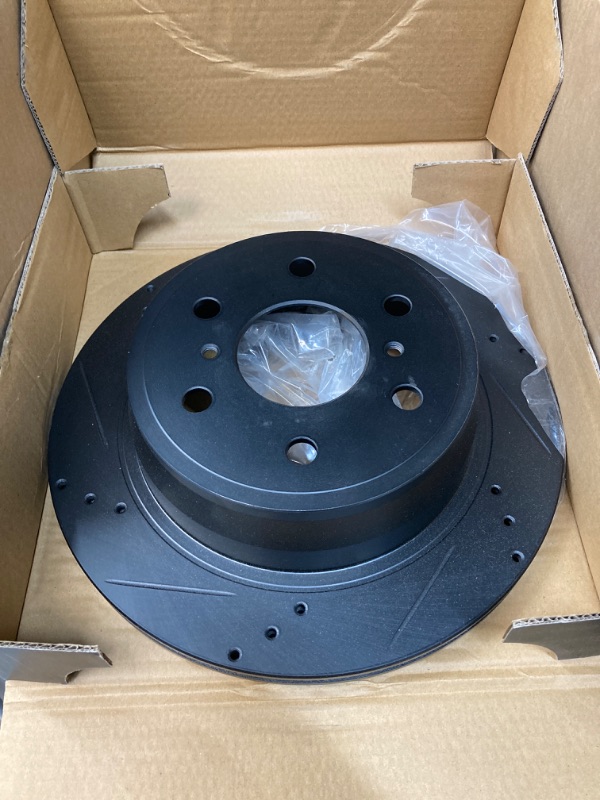 Photo 1 of 2 PACK! Dynamic Friction Company Disc Brake Rotor 633-48053L AND Dynamic Friction Company 3000 Ceramic Brake Pads 1310-1391-10-Rear Set

