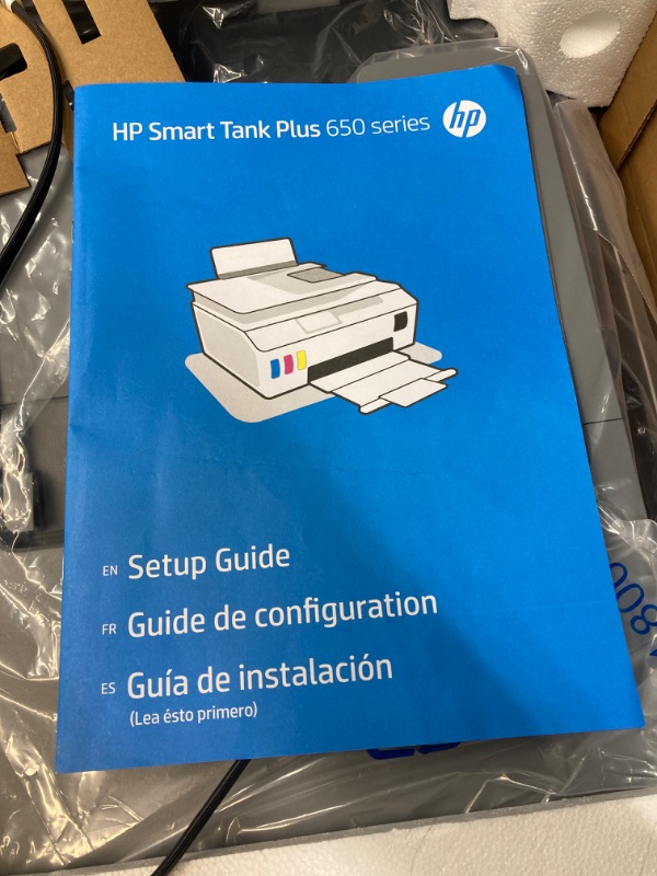 Photo 3 of HP Smart -Tank Plus 651 Wireless All-in-One Ink -Tank Printer, up to 2 Years of Ink in Bottles, Auto Document Feeder, Mobile Print, Scan, Copy, Works with Alexa (7XV38A)