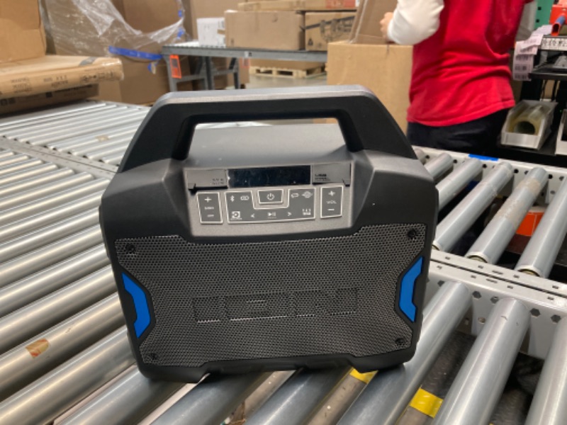 Photo 2 of MISSING CHARGER! ION Tailgater Boom - Outdoor Portable Bluetooth Speaker with Mic in, FM Radio, USB Port, Battery, IPX5 Water-Resistant, Wireless Stereo-Link, App, 60W 60W water-resistant