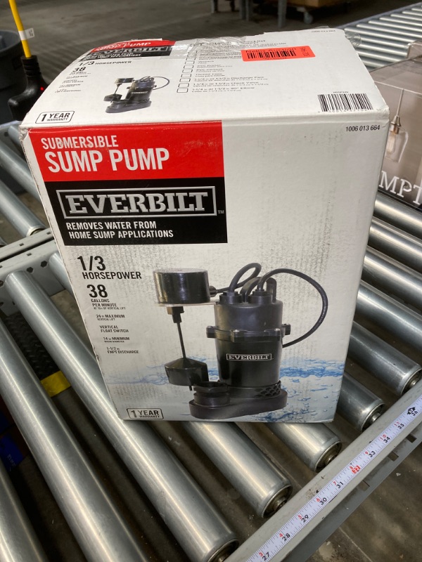 Photo 4 of 1/3 HP Aluminum Sump Pump Vertical Switch