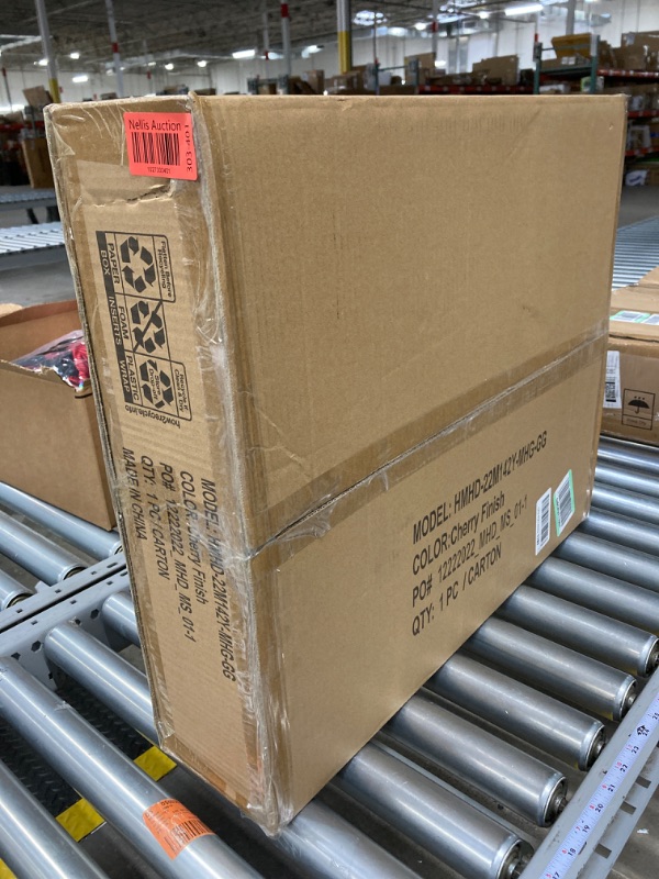 Photo 1 of HBCY Creations Flag Display Case with Certificate Holder for 3' x 5' American Flag, Solid Wood with Glass Front with Wall Mount or Standing Display, Cherry Finish Cherry Finish 5'x3' flag case + certificate