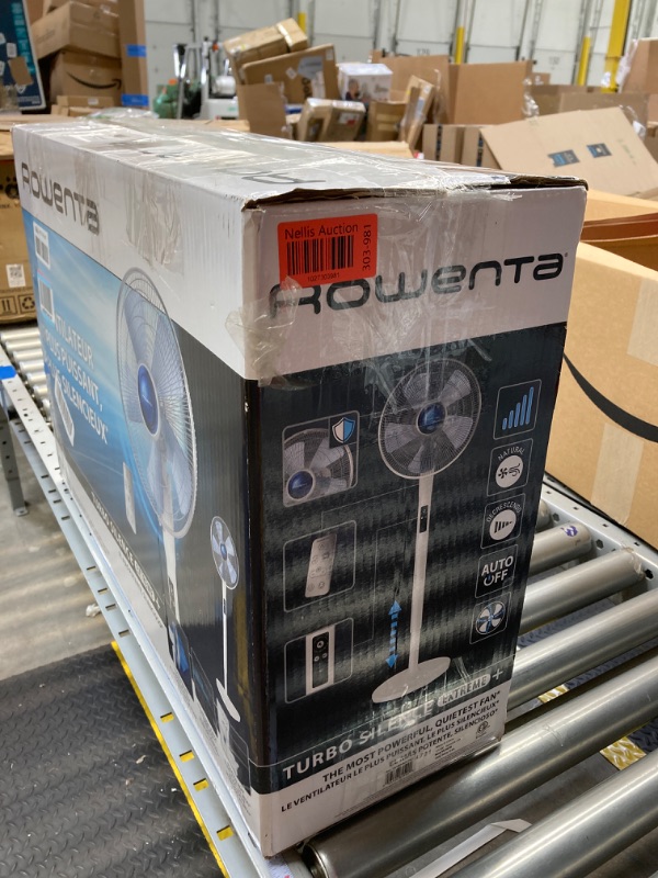 Photo 5 of Rowenta Turbo Silence Standing Floor Fan with Remote 53 Inches Ultra Quiet Fan Oscillating, Portable, 5 Speeds, Indoor, Refresh Up to 23-Feet VU5870