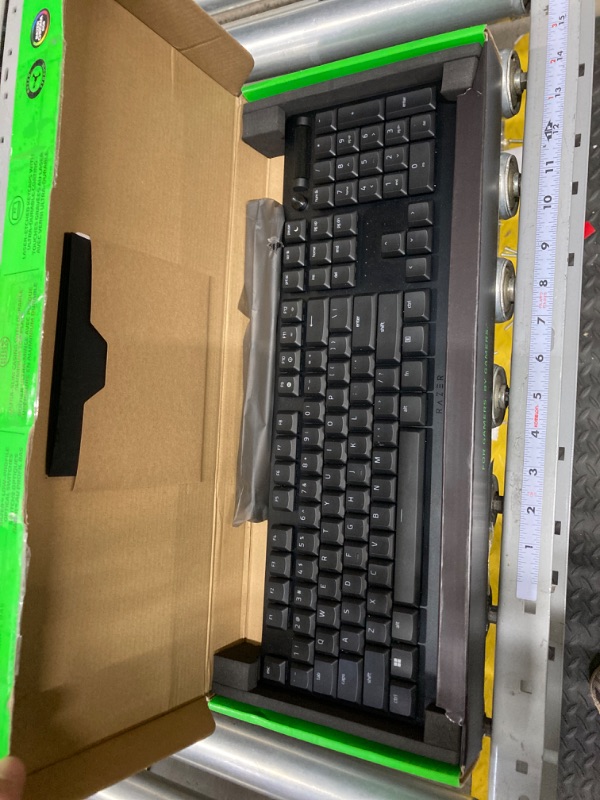 Photo 1 of Razer DeathStalker V2 Gaming Keyboard: Low-Profile Keys - Linear Red Optical Switches - Ultra-Durable Coated Keycaps - Durable Aluminum Top Plate - Multi-Function Roller and Media Button - Chroma RGB Classic Black V2 Linear Optical Switch