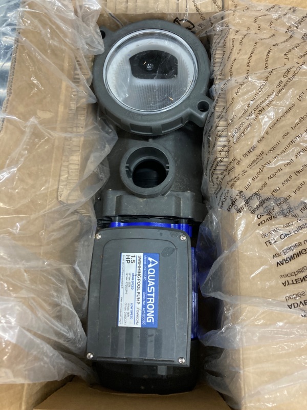 Photo 2 of *** parts only ** AQUASTRONG 1.5 HP In/Above Ground Dual Speed Pool Pump, 115V, 4795GPH High Flow, Powerful Self Priming Swimming Pool Pumps with Filter Basket
