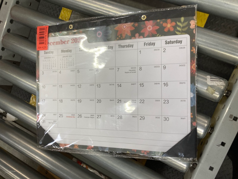 Photo 2 of Desk Calendar 2024-12 Monthly Desk/Wall Calendar 2-in-1,14" x 11", JAN. 2024 - DEC. 2024, Thick Paper with Corner Protectors, Large Ruled Blocks,Floral 01 Desk Calendar - Floral-01