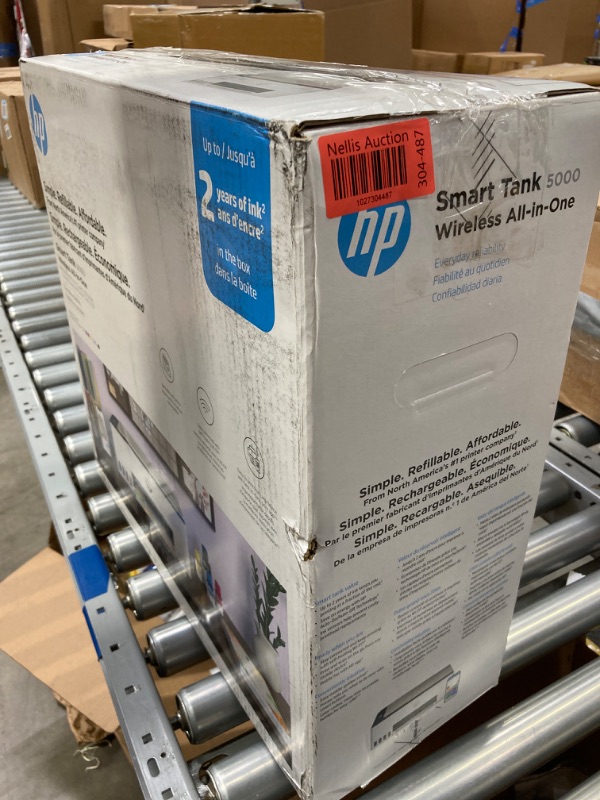 Photo 4 of HP Smart Tank 5000 Wireless All-in-One Ink Tank Printer with up to 2 years of ink included, mobile print, scan, copy, white, 17.11 x 14.23 x 6.19