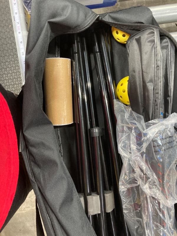 Photo 1 of Boulder Sports All-in-One Pickleball & Badminton Set - Half-Court Portable Pickleball Net, Adjusts to Badminton Net (10ft Wide x 5ft max Height) - Game Set w/ Pickleball Paddles and Badminton Rackets