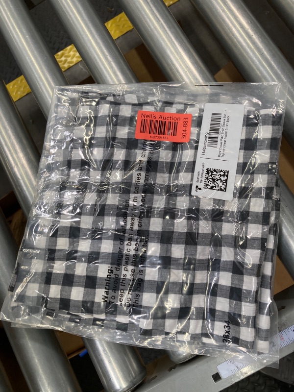 Photo 2 of Boys' Casual Plaid Short Sleeve Button Down Shirts Kids Cotton Top with Chest Pocket 5-14Y 7-8 Years Black *** 2X1 COMBO***