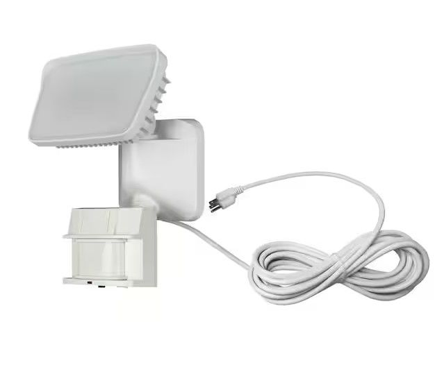 Photo 2 of 180-Degree White Motion Activated Outdoor Integrated LED Portable Plug-In Security Spot Light
