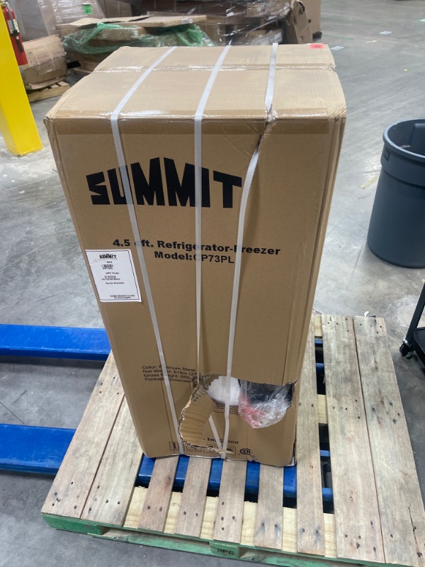 Photo 1 of Summit Appliance 19inch Wide Refrigerator-Freezer Residential - Cycle defrost refrigerator-freezer in platinum, 4.5 cu.ft.,CP73PL