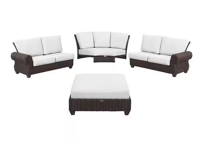 Photo 1 of ***(ONLY TABLE)***
Mill Valley 4-Piece Wicker Outdoor Sectional Set with Cushions Included