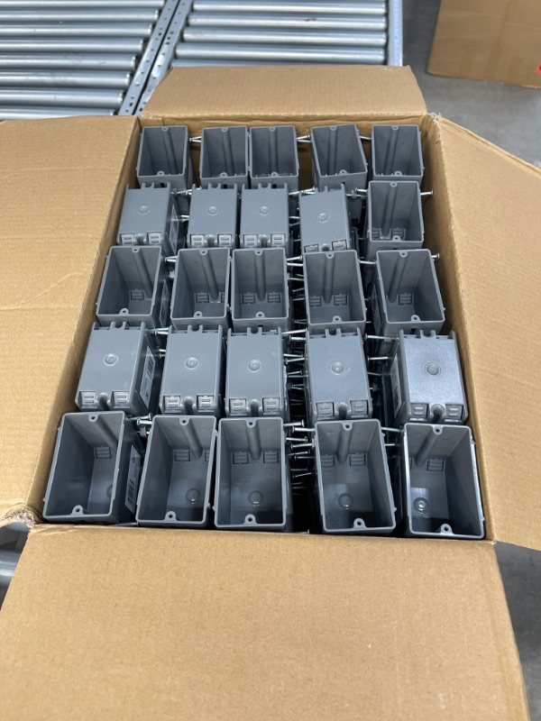 Photo 1 of (100 Pack Bundle) 20 cu. in. 1-Gang New Work Electrical Switch/Outlet Box