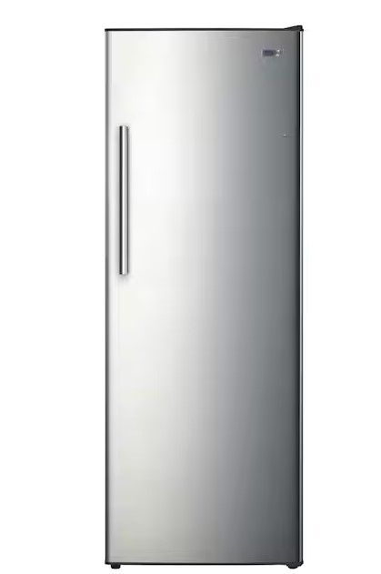 Photo 1 of 11 cu. ft. Convertible Auto Defrost Garage Ready Upright Freezer/Refrigerator in Stainless Steel, Energy Star *DAMAGED*