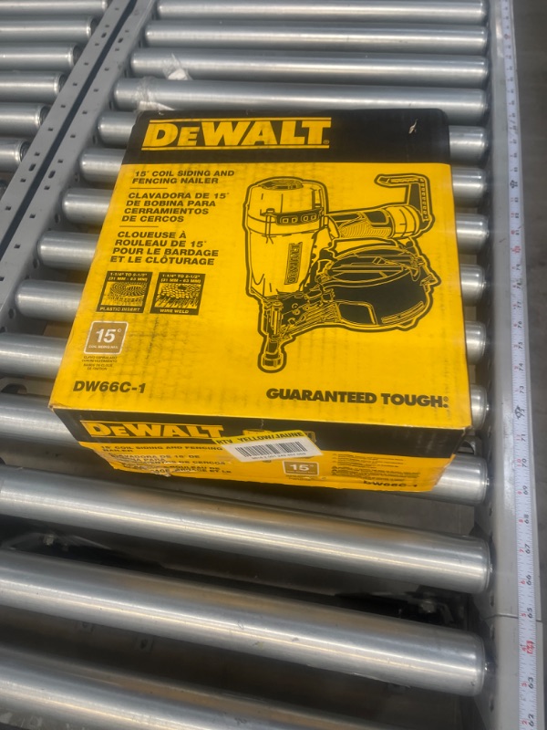 Photo 2 of DEWALT DW66C-1 2-1/2 Inch 15 Degree Coil Siding and Fencing Nailer