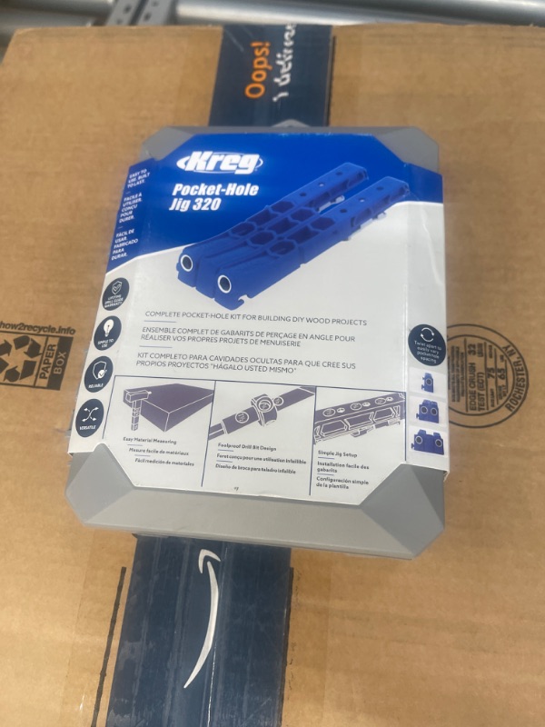 Photo 2 of Kreg KPHJ320 Pocket-Hole Jig 320 - Small, Durable Jig for Tight Spaces - Create Perfect, Rock-Solid Joints - Easily Adjustable Drill Guides - For Materials 1/2" to 1 1/2" Thick