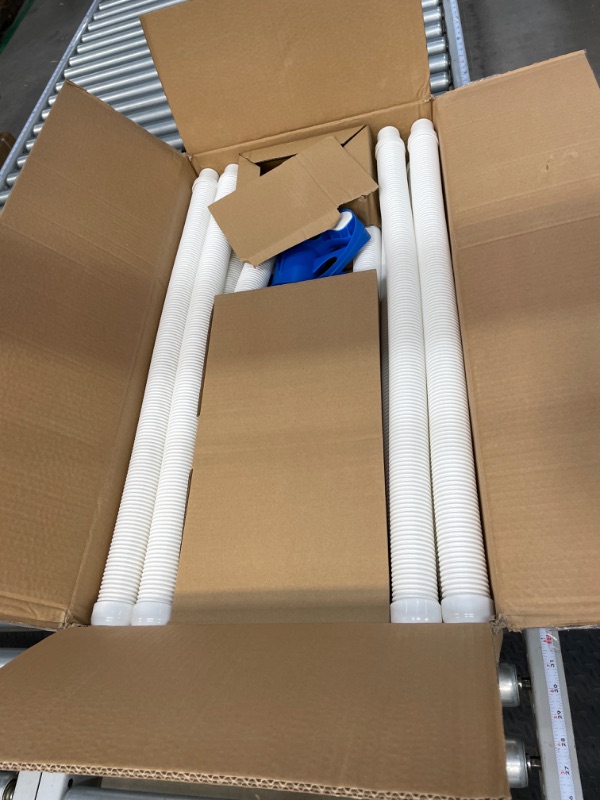 Photo 1 of VIVOHOME Upgraded Automatic Inground Above Ground Suction Swimming Pool Sweeper Vacuum Cleaner with 14 2.62 ft Hoses Blue and White