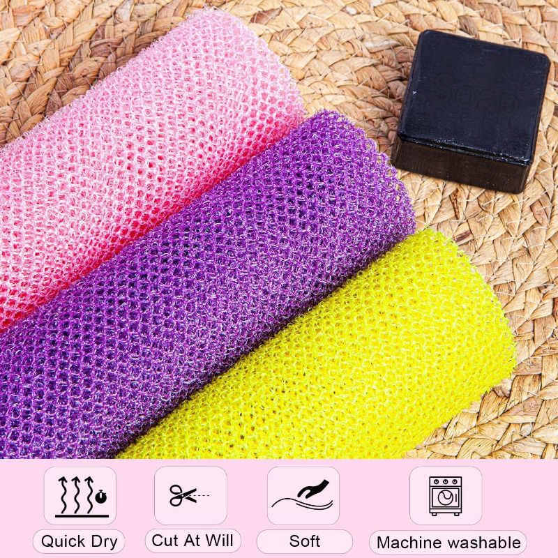 Photo 1 of (5 Pack Bundle)3 Pcs African Exfoliating Net Sponge African Bath Sponge