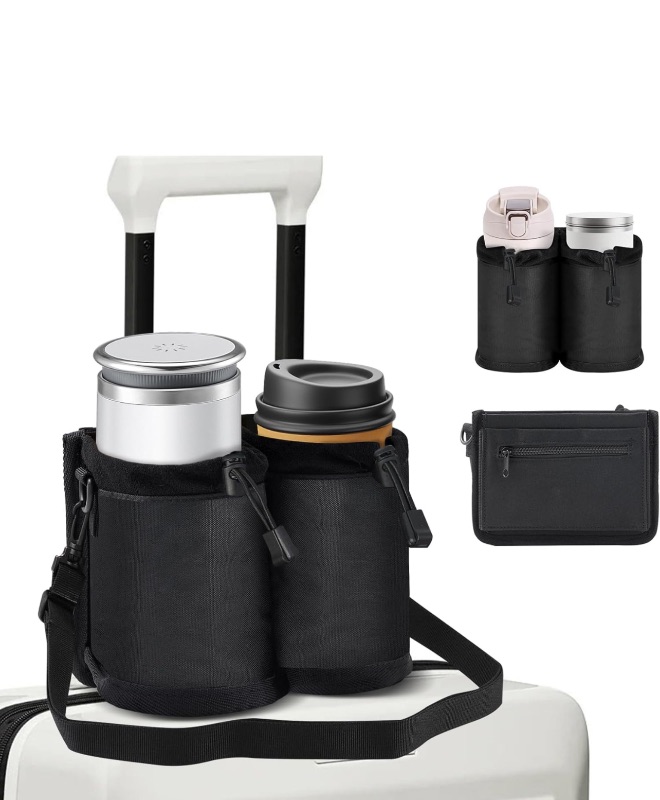 Photo 1 of (2 Pack Bundle) Luggage Cup Holder for Suitcases Free Hands