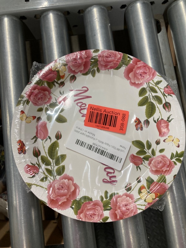 Photo 2 of 50Pcs Mother's Day Plates 9in Floral Paper Plates Heavy Duty Disposable Spring Flowers Plates for Dinner Dessert Mothers Day Party Decorations Tableware Tea Party Supplies