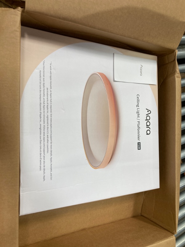 View 2 of Aqara LED Ceiling Light T1M with Matter, Requires Zigbee 3.0 HUB, RGB+IC with Gradient Effects and 16 Million Colors, 40W 3450lm, 2700-6500K Tunable White, Supports HomeKit, Alexa and IFTTT