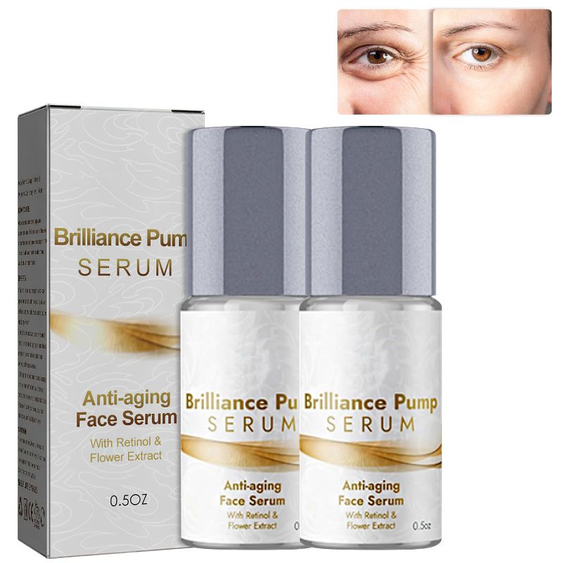 Photo 1 of 2 PACK! Brilliance Pump Serum Anti Aging,Brilliance Pump Eye Serum,Brilliance Pump Ageless Serum,Anti Aging Face Serum,Brilliance Pump Anti Wrinkle Skin Care Serum (2 PCS)
