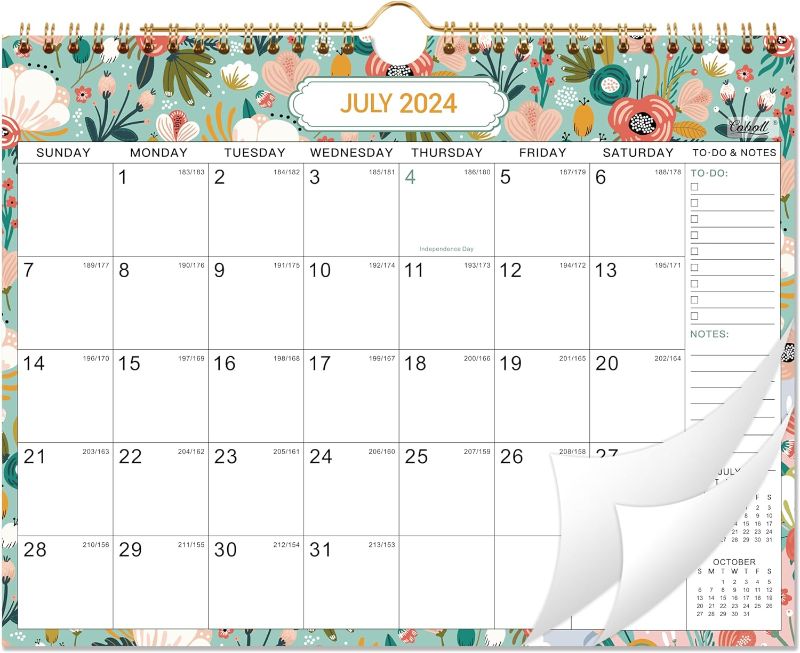 Photo 1 of 3 PACK! Wall Calendar 2024-2025 - Calendar 2024-2025, July 2024 - December 2025, 2024-2025 Calendar with Julian Dates, Twin-Wire Binding, 8.5" x 11" Small Calendar
