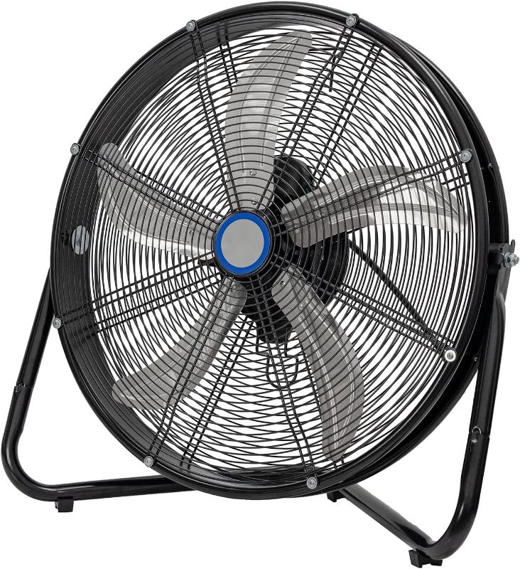 Photo 1 of 4600 CFM 20 inch Heavy Duty Shroud Fan with Barrel and Powerful 1/5 HP Motor, High Velocity Air Circulator for Workshop, Garage, Commercial or Industrial rooms - UL Safety Listed