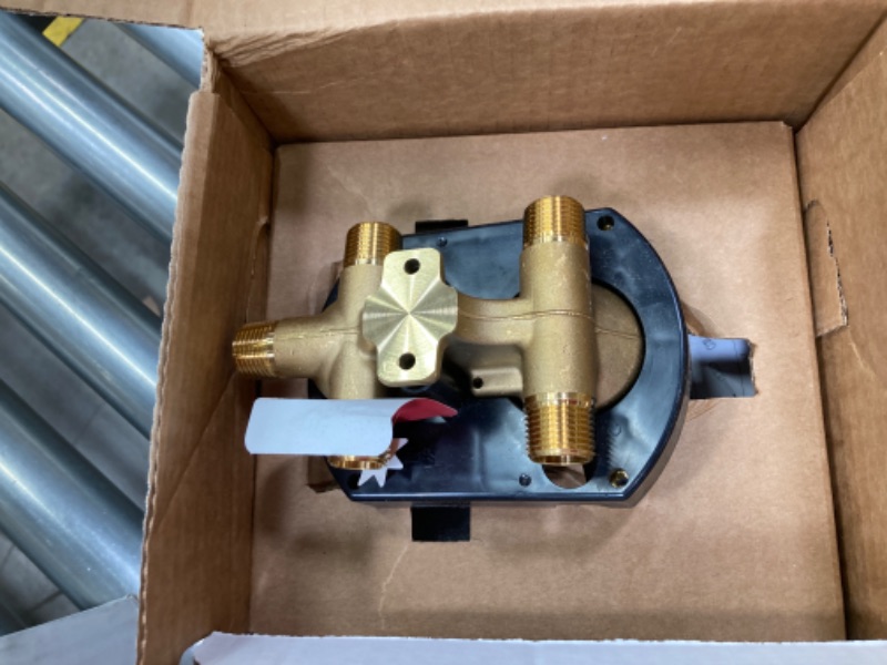 Photo 1 of Delta Faucet Modern Raincan 2-Setting Square Shower System Including Rain Shower Head and Handheld Spray Chrome, Rainfall Shower System Chrome, Shower Valve and Trim Kit, Chrome 342701