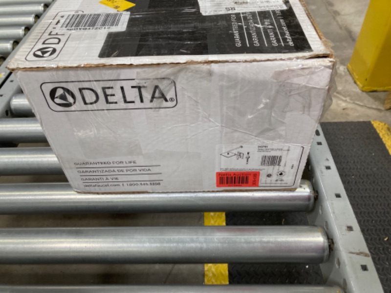 Photo 1 of Delta Faucet Modern Raincan 2-Setting Square Shower System Including Rain Shower Head and Handheld Spray Chrome, Rainfall Shower System Chrome, Shower Valve and Trim Kit, Chrome 342701