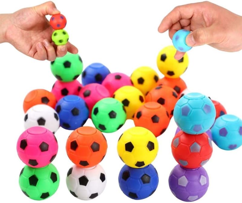 Photo 1 of *** BUNDLE OF 3 *** 9-32pcs Mini Fidget Spinner Soccer Ball Toy for Kid Boy Girl, Soccer Party Favor, Bulk Kid Prize for School Classroom, Small Return Gifts for Kids Bitdhday Goodie Bags Stuffers Treasure Box Prize