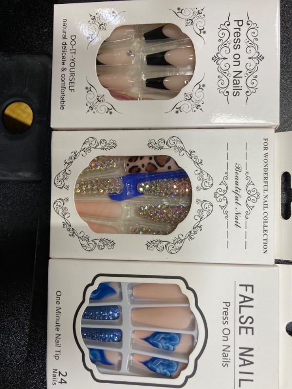 Photo 1 of 3 Pack Press On Nail Bundle Variety