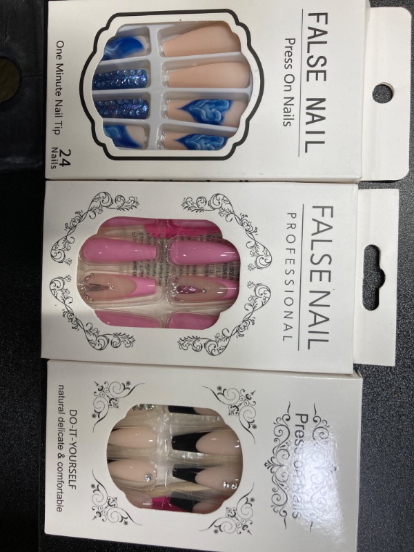 Photo 2 of 3 Pack Press On Nails Variety