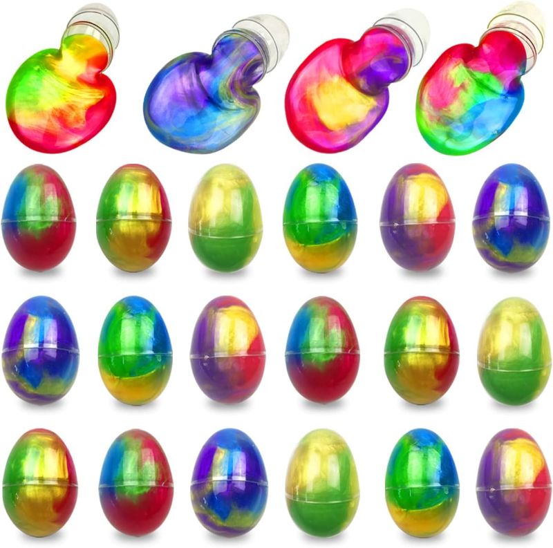 Photo 1 of Anditoy 18 Pack Colorful Slime Eggs Easter Eggs Toys for Kids Girls Boys Easter Basket Stuffers Gifts Party Favors
