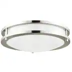 Photo 1 of 18 in. LED Round Ceiling Light Dimmable Modern Flush Mount Brushed Nickle 24W-32W 3000K-5000K
