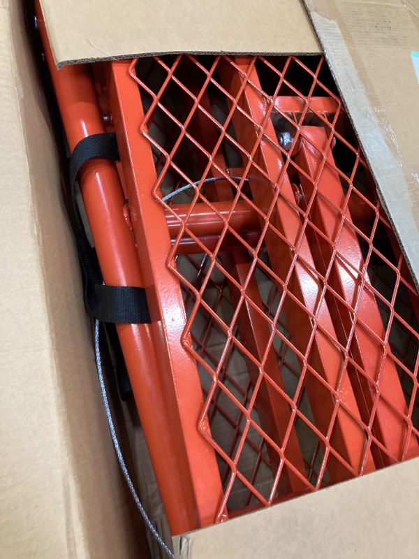 Photo 1 of LEADALLWAY Scaffolding Platform 70(L) x15(W) x33(H)''770 LBS Capacity Folding Adjustable Portable Work Platform Ladder,Red 70"Lx15"Wx33''H