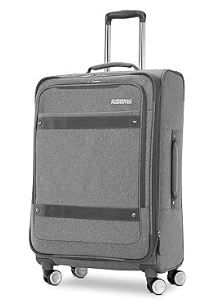 Photo 1 of AMERICAN TOURISTER Whim Softside Expandable Luggage with Spinners, Dove Grey, Carry On