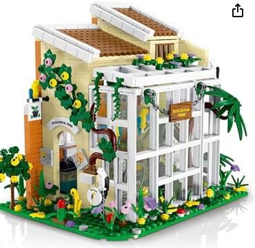 Photo 1 of Ecological Garden House Building Blocks 1506pcs: Botanical Park Display Building with LED Light, Collectible Construction Greenhouse Gift for Teens and Adults, Compatible with Lego
