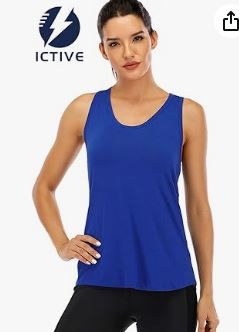 Photo 1 of ICTIVE Workout Tank Tops for Women Sleeveless Yoga Tops for Women Mesh Racerback Tank Tops Muscle Tank XL