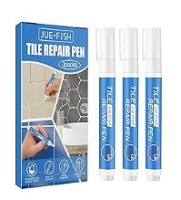 Photo 1 of 2 Pack 3 Pcs Grout Repair Sealer Paint Pen, Waterproof Caulking Grout Paint Pen, White Tile Grout Paint Pens, Narrow 2-5mm, for Floor, Kitchen & Bathroom Shower Tiles 6 Pcs Total